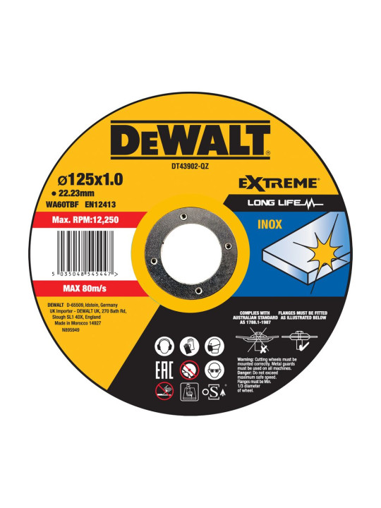 125 x 1 mm Pjovimo diskelis nerūdijančiam plienui itin plonas EXTREME
