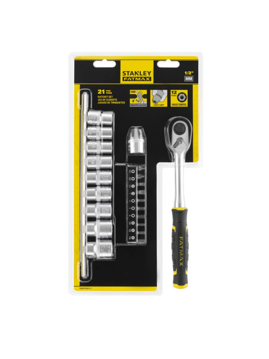 Terkšlės ir galvičių rinkinys 21vnt Stanley FATMAX FmmT82681-0
