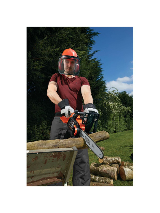 18 V grandininis pjūklas su ličio jonų akumuliatoriumi, 25 cm pjovimo juosta, GKC1825L20-QW, 1 X 2AH, Black&Decker