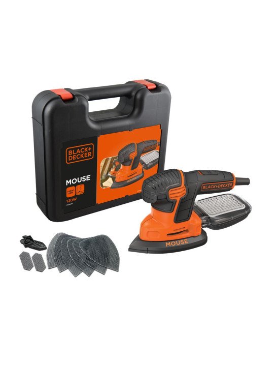 Vibracinis Šlifuoklis, 120 W MOUSE šlifuoklis 6 lapeliai su rinkiniu KA2500K-QS, Black&Decker