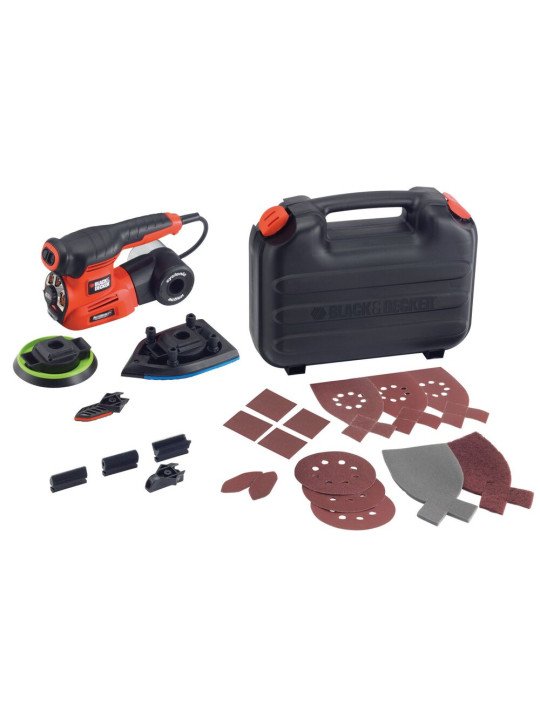 4-in-1 daugiafunkcinis šlifuoklis + 19 priedai, KA280K-QS, Black&Decker