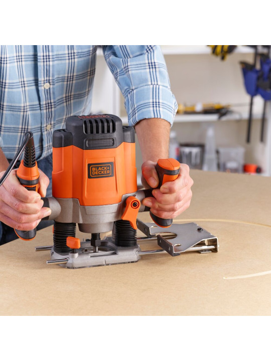 Frezeris 1200W + 6 frezos, KW1200EKA-QS, Black&Decker