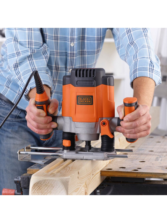 Frezeris 1200W + 6 frezos, KW1200EKA-QS, Black&Decker