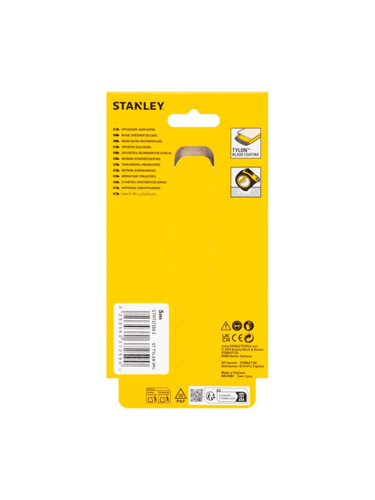 „Stanley Tylon“  Ruletė 5m  2vnt rinkinys  STHT37259-0
