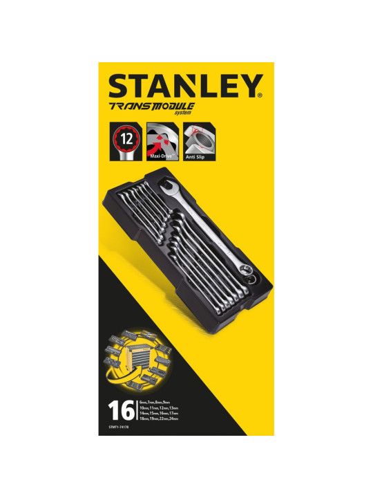 16vnt. Kombinuotu veržliarakčių rinkinys Stanley STMT1-74178