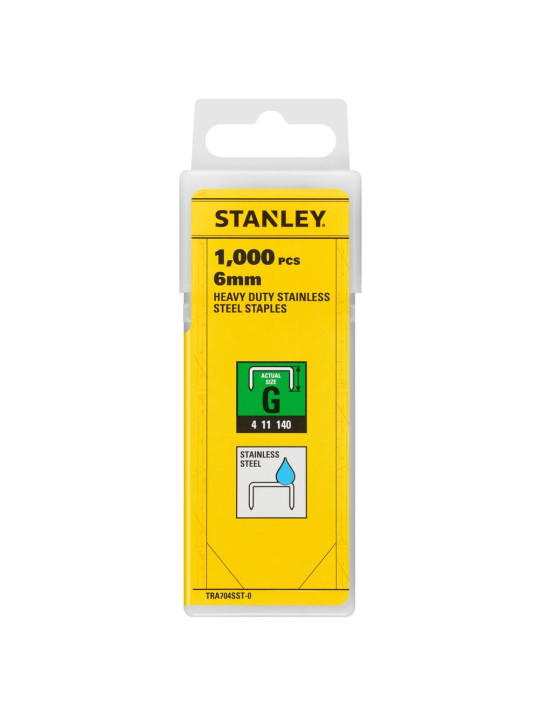 HEAVY DUTY nerūdijančio plieno kabės 6mm/1 Stanley TRA704SST-0