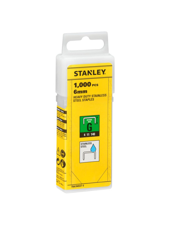 HEAVY DUTY nerūdijančio plieno kabės 6mm/1 Stanley TRA704SST-0